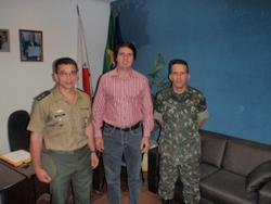 Tenente-coronel do Exército visita Junta de Serviço Militar