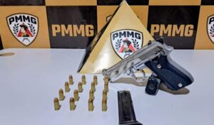 Homem é preso com pistola de numeração suprimida em Matipó